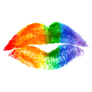Beautiful Lips Kiss Lgbt Pride Flag Sticker