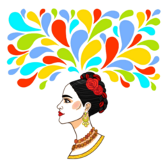Beautiful Mexican Woman: Imagination Sticker