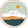Beautiful Mountain Badge Sticker
