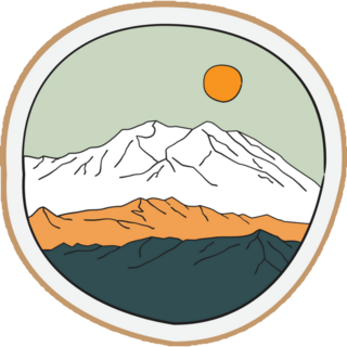 Beautiful Mountain Badge Sticker