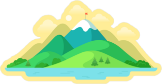 Beautiful Mountain Peak Sticker