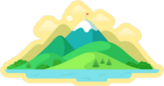 Beautiful Mountain Peak Sticker