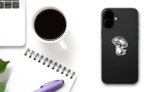 Beautiful Mushroom Illustration Sticker on a Phone (New) example