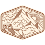 Beautiful Nature Line Art Mountain Sticker