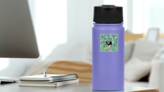 Beautiful Ostrich Ornament Sticker  on a Water Bottle (New) example