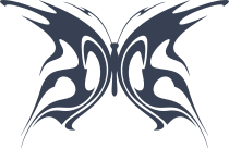 Beautiful Painted Butterfly Sticker