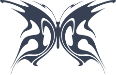 Beautiful Painted Butterfly Sticker