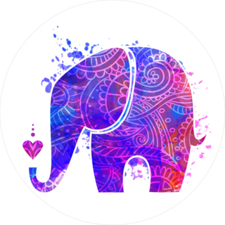 Beautiful Pattern Elephant Sticker