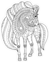 Beautiful Patterned Horse Sticker