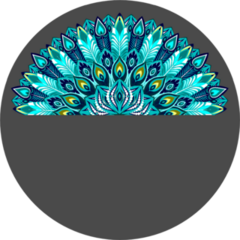 Beautiful Peacock Tail With Multi-colored Patterns Sticker