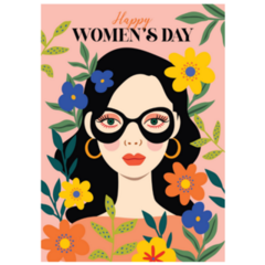Beautiful Portrait Happy Womens Day Sticker