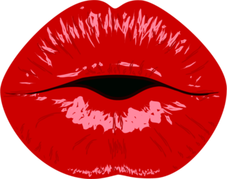 Beautiful Puckering Lips Sticker