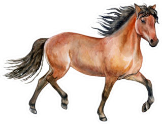 Beautiful Purebred Red Horse Sticker