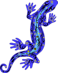 Beautiful Purple Night Gecko Lizard Sticker