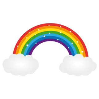 Beautiful Rainbow Icon Sticker