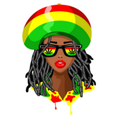 Beautiful Rasta Dreadlocks Jamaica Sticker