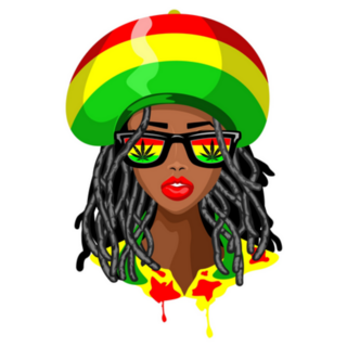Beautiful Rasta Dreadlocks Jamaica Sticker