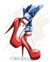 Beautiful Red Heels Fashion Sticker