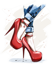Beautiful Red Heels Fashion Sticker