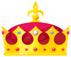 Beautiful Royal Crown of Gold Sticker
