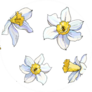 Beautiful Seamless Daffodil Floral Pattern Sticker