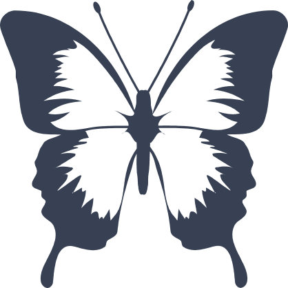 Beautiful Shaded Butterfly Sticker
