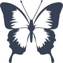 Beautiful Shaded Butterfly Sticker