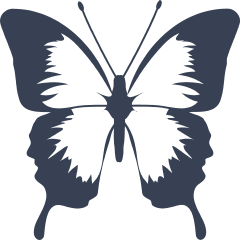 Beautiful Shaded Butterfly Sticker