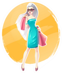 Beautiful Shopaholic Sticker