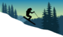 Beautiful Skiing Landscape Sticker