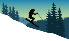 Beautiful Skiing Landscape Sticker