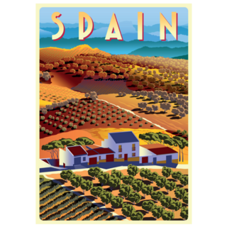 Beautiful Spain Art Deco Sticker