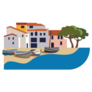 Beautiful Spanish Town On The Coast Sticker
