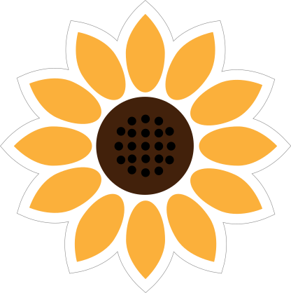Beautiful Sunflower Sticker
