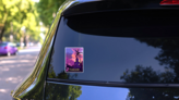 Beautiful Sunset Thailand Poster Sticker on a Rear Car Window (New) example