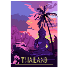 Beautiful Sunset Thailand Poster Sticker