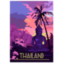 Beautiful Sunset Thailand Poster Sticker