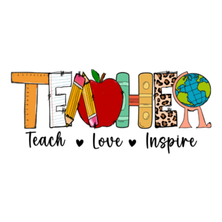 Beautiful Teacher Lettering Sticker