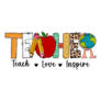 Beautiful Teacher Lettering Sticker