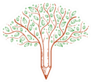 Beautiful Tree With Pencil Creativity Landscaping Ideas Sticker