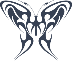 Beautiful Tribal Butterfly Sticker