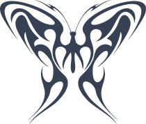 Beautiful Tribal Butterfly Sticker