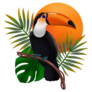 Beautiful Tropical Toucan Sticker