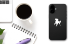 Beautiful Unicorn Sticker on a Phone (New) example