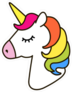Beautiful Unicorn with Rainbow Mane Sticker