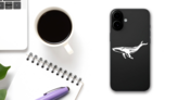 Beautiful Whale Sticker on a Phone (New) example