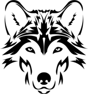 Beautiful Wolf Tattoo Style Sticker