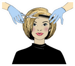 Beautiful Woman In A Hair Salon Hairdressers Sticker