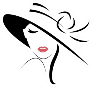 Beautiful Woman In Hat Sticker