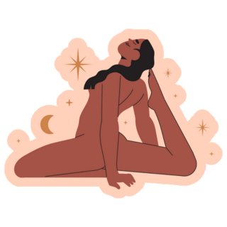 Beautiful Woman Practicing Yoga Sticker